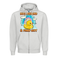 Dove Grey duck around and find out Zipper Hoodie - MaliasSmallBusiness