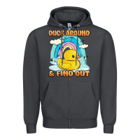 Smoke duck around and find out Zipper Hoodie - MaliasSmallBusiness