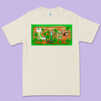 St.patricks Nurse License Plate Template Premium Tee Designed By Barkaloodesign