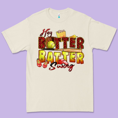 Hey Batter Batter Swing Softball Premium Tee Designed By Zillion Design Studio