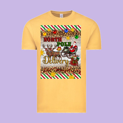 Christmas North Pole Delivery Vintage Tee Designed By Artiststas