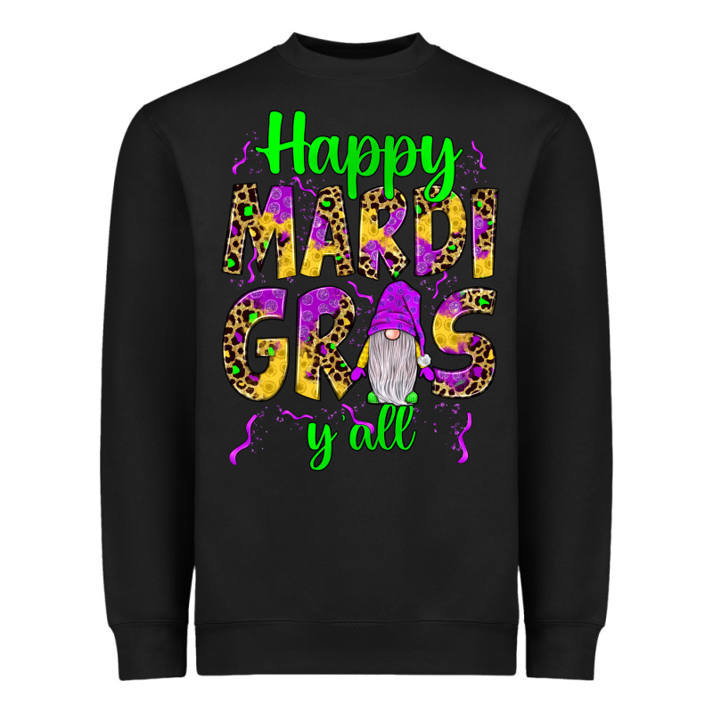 Happy Mardi Gras Y'all Gnome Heavyweight Sweatshirt by JahusDesignShop | Teevron