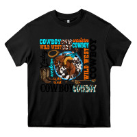 Black western cowboy wild west Heavy Core Tee - texasbilliewilder