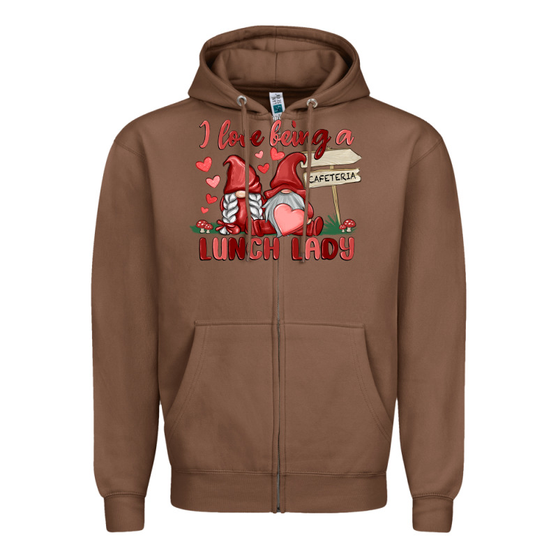 I Love Being A Lunch Lady Zipper Hoodie by MaliasSmallBusiness | Teevron