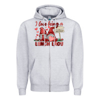 Heather Grey i love being a lunch lady Zipper Hoodie - MaliasSmallBusiness