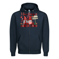 Navy i love being a lunch lady Zipper Hoodie - MaliasSmallBusiness