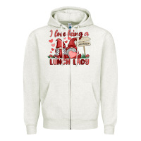 Oatmeal Heather i love being a lunch lady Zipper Hoodie - MaliasSmallBusiness