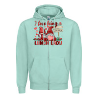 Seafoam i love being a lunch lady Zipper Hoodie - MaliasSmallBusiness