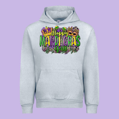 Happy Mardi Gras Yall Urban Hoodie Designed By Cowgirlartshop