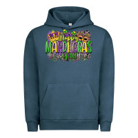 Pigment Midnight Navy happy mardi gras yall Urban Hoodie - CowGirlArtShop