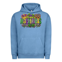 Pigment Pebble Blue happy mardi gras yall Urban Hoodie - CowGirlArtShop