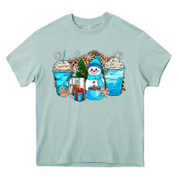 Arona winter snowman coffee cups Heavy Core Tee - Zillion Design Studio