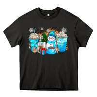 Asphalt winter snowman coffee cups Heavy Core Tee - Zillion Design Studio
