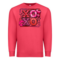 Cardinal Xoxo Valentine's Day leopard frame Premium Sweatshirt - LillyAllenDesigns