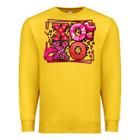 Lemon Xoxo Valentine's Day leopard frame Premium Sweatshirt - LillyAllenDesigns