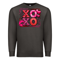 Smoke Xoxo Valentine's Day leopard frame Premium Sweatshirt - LillyAllenDesigns