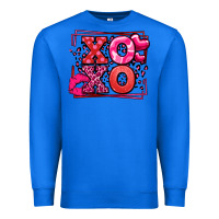 True Royal Xoxo Valentine's Day leopard frame Premium Sweatshirt - LillyAllenDesigns