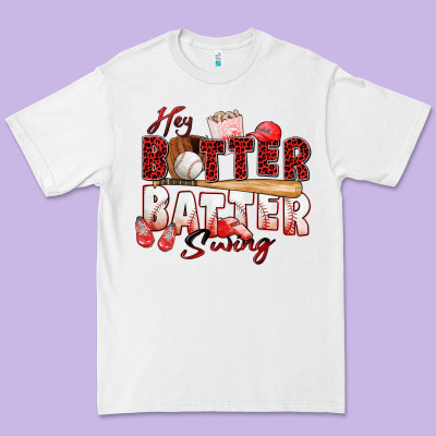 Hey Batter Batter Swing Baseball Premium Tee Designed By Zillion Design Studio