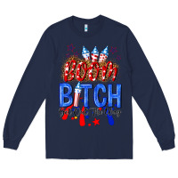 Navy boom bitch get out the way Long Sleeve Tee - NancyCooperArtShop