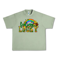 Oil Green feeling lucky with coins Urban Heavy Tee - AdoDesignShop
