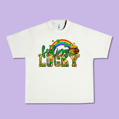 Feeling Lucky With Coins Urban Heavy Tee Designed By Adodesignshop