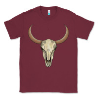 Burgundy bull skull Classic Tee - AdoDesignShop