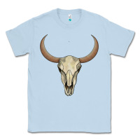 Dusty Blue bull skull Classic Tee - AdoDesignShop