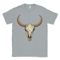 Heather Grey bull skull Classic Tee - AdoDesignShop