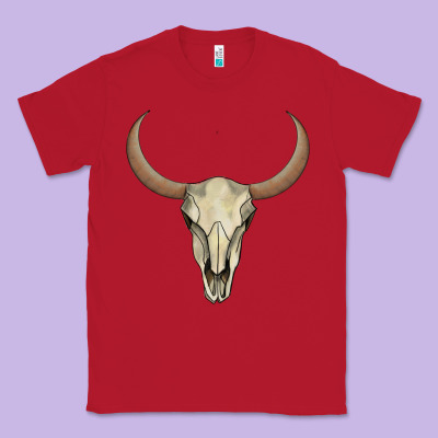 Bull Skull Classic Tee Designed By Adodesignshop