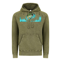 Vintage Olive jumping bass fishing 16oz libbey cup Vintage Hoodie - HRA Design Shop
