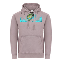 Vintage Zinc jumping bass fishing 16oz libbey cup Vintage Hoodie - HRA Design Shop