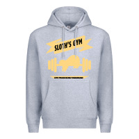 Heather Grey Sloth s Gym Premium Hoodie - Bettercallsaul