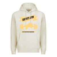 Oatmeal Heather Sloth s Gym Premium Hoodie - Bettercallsaul