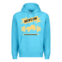 Ocean Blue Sloth s Gym Premium Hoodie - Bettercallsaul