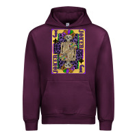 Mauve Wine joker mardi gras skeleton Urban Hoodie - CowGirlArtShop