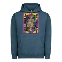 Pigment Midnight Navy joker mardi gras skeleton Urban Hoodie - CowGirlArtShop