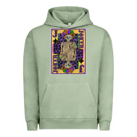 Pigment Oil Green joker mardi gras skeleton Urban Hoodie - CowGirlArtShop