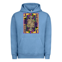 Pigment Pebble Blue joker mardi gras skeleton Urban Hoodie - CowGirlArtShop
