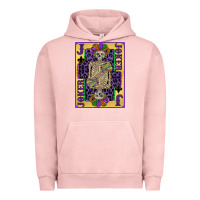 Pigment Salmon joker mardi gras skeleton Urban Hoodie - CowGirlArtShop