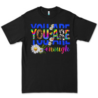 Black you are enough with daisies Premium Tee - texasbilliewilder
