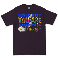 Plum you are enough with daisies Premium Tee - texasbilliewilder