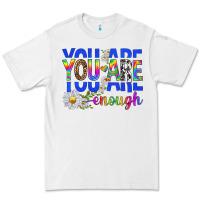 White you are enough with daisies Premium Tee - texasbilliewilder