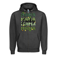 Charcoal Heather lucky mama Zipper Hoodie - MaliasSmallBusiness
