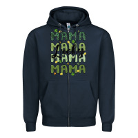 Navy lucky mama Zipper Hoodie - MaliasSmallBusiness