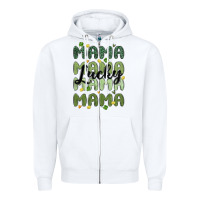 White lucky mama Zipper Hoodie - MaliasSmallBusiness