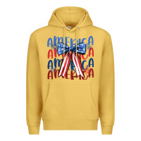 Antique Gold america ribbon Premium Hoodie - JahusDesignShop