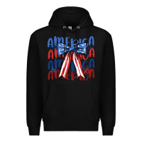 Black america ribbon Premium Hoodie - JahusDesignShop