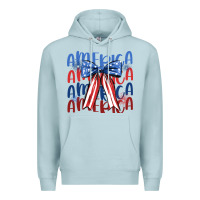 Blue Mist america ribbon Premium Hoodie - JahusDesignShop