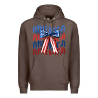 Coffee america ribbon Premium Hoodie - JahusDesignShop