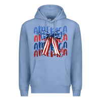 Colony Blue america ribbon Premium Hoodie - JahusDesignShop